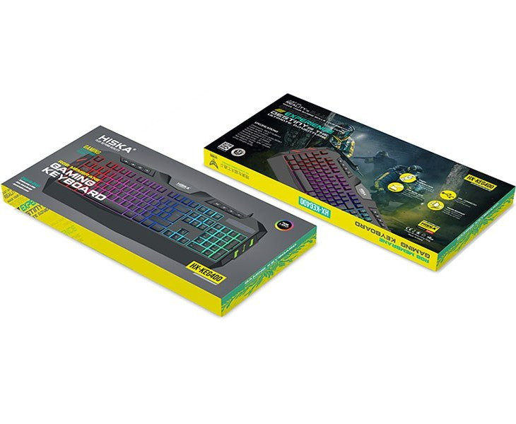 کیبورد گیمینگ هیسکا مدل HX-KEG400 RGB