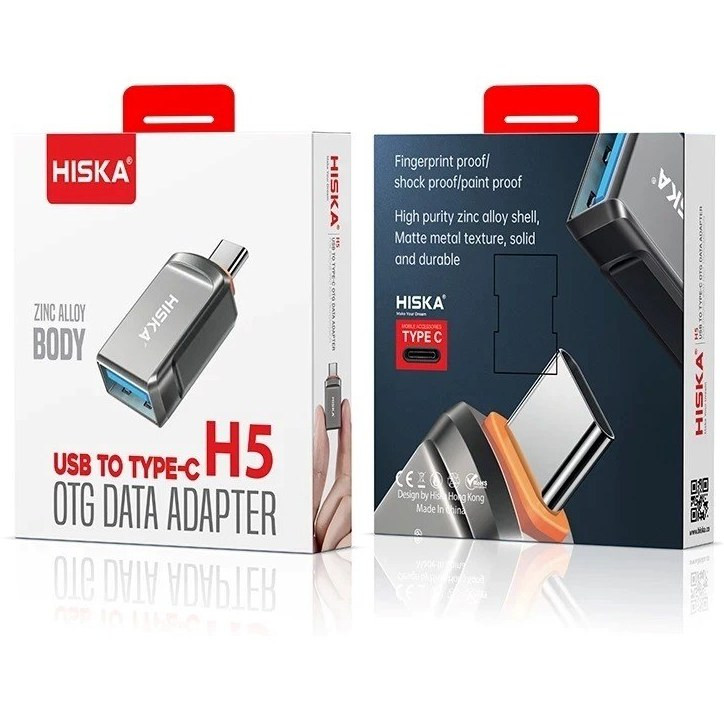 تبدیل USB به TYPE-C برند HISKA مدل H5