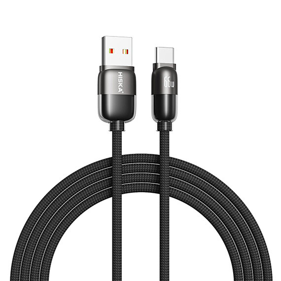 کابل تبدیل USB به Type-C هیسکا مدل LX-901AC 66W طول 1 متر