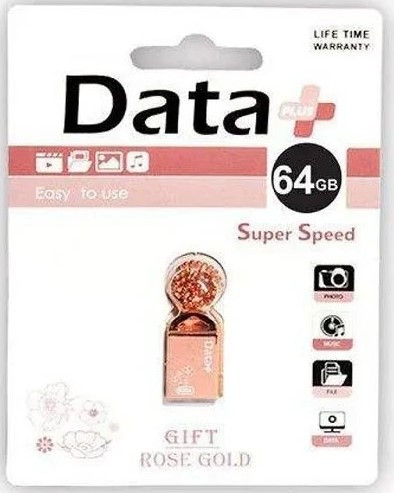 فلش مموری USB2 دیتا پلاس مدل gift گلد ظرفیت 16 گیگابایت 32 گیگابایت 64 گیگابایت
