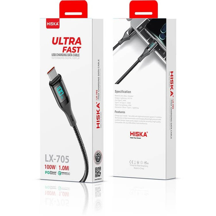 کابل USB-C هیسکا مدل LX-705 طول 1 متر