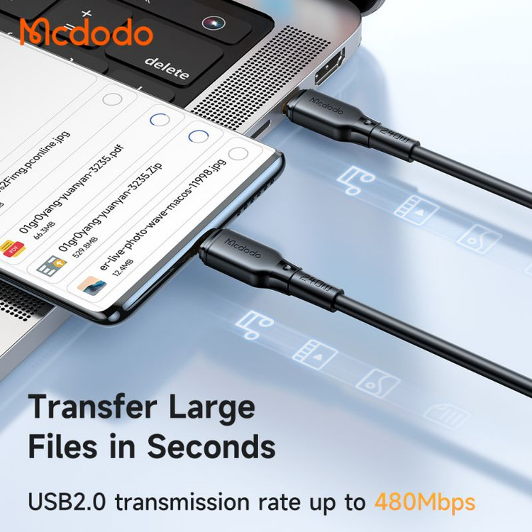 کابل شارژ سریع تایپ سی به تایپ سی 240 واتی مک دودو مدل MCDODO CA-3310 طول 1.2متر