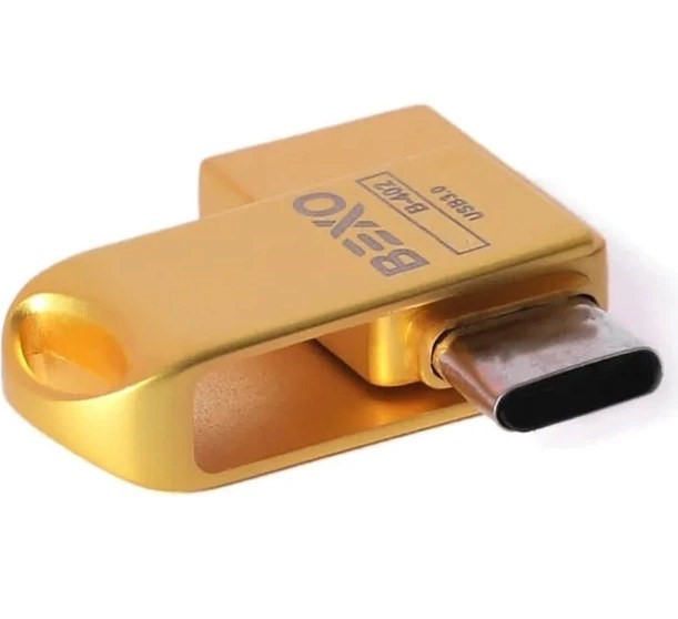 BEXO B-402 USB3.0 Type-C Otg Flash Memory-128GB (گارانتی داده پردازی آواتک) طلایی