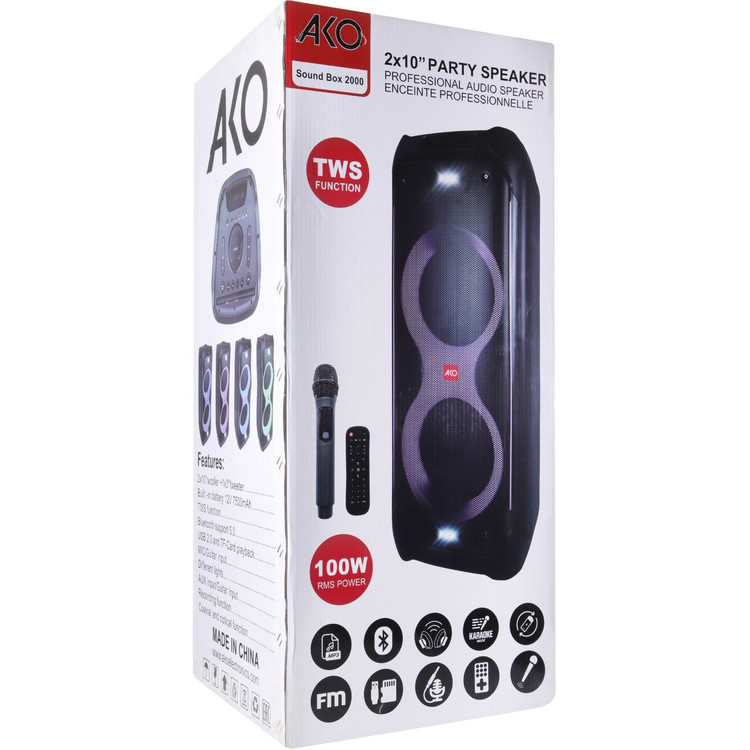 اسپیکر بلوتوثی قابل حمل AKO مدل SOUND BOX 2000