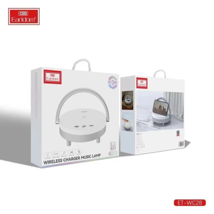 شارژر بی سیم و اسپیکر بلوتوثی ارلدام مدل WC28 4IN1