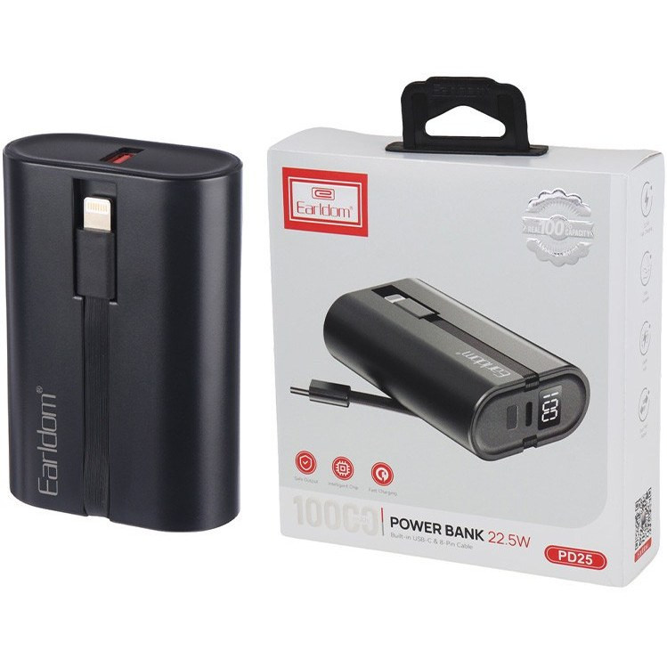 پاور بانک فست شارژ 10000 ارلدام Earldom ET-PD25 PD 22.5W