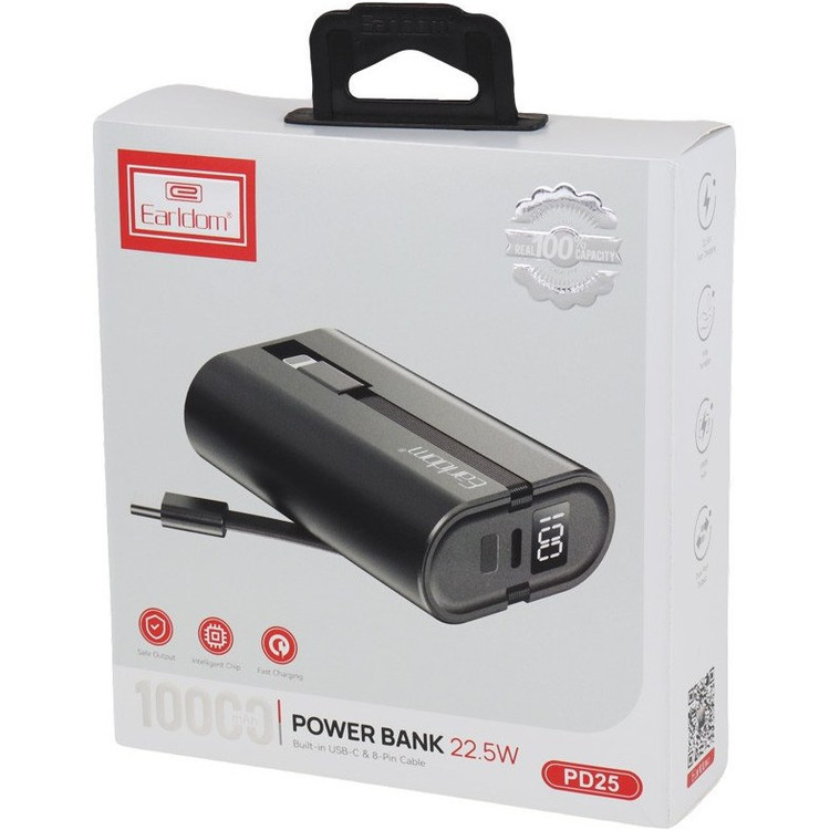 پاور بانک فست شارژ 10000 ارلدام Earldom ET-PD25 PD 22.5W