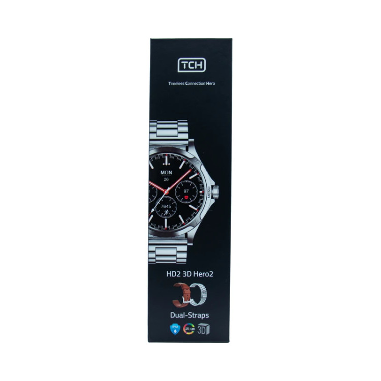 ساعت هوشمند تی سی اچ مدل TCH HD2 3D Hero2 دارای قابلیت های کنترل موسیقی (Music Player)، پشتیبانی از زبان فارسی در منو و سیستمعامل بند فلز