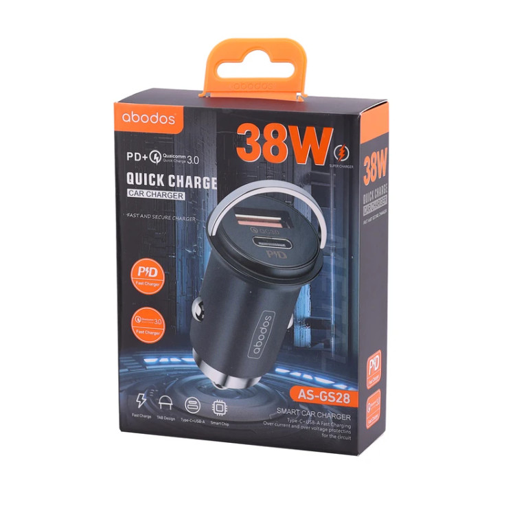 شارژر فندکی 38 وات آبودوس مدل AS-GS28
