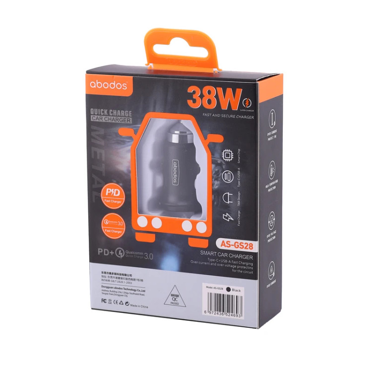 شارژر فندکی 38 وات آبودوس مدل AS-GS28