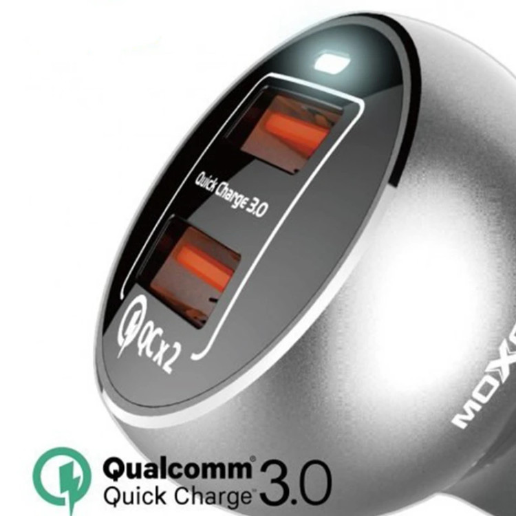 شارژر فندکی موکسوم مدل kc-13 به همراه کابل تبدیل microUSB