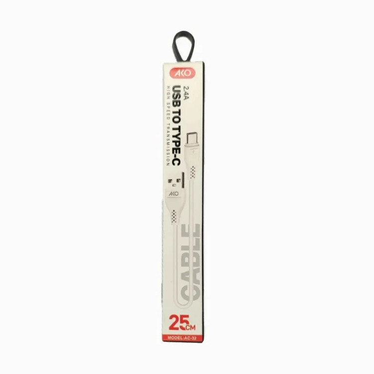 کابل تبدیل USB به USB-C آکو مدل AC-32 طول 0.25 متر