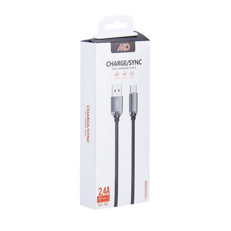 کابل تبدیل USB به Type-C فست شارژ آکو مدل AC-62