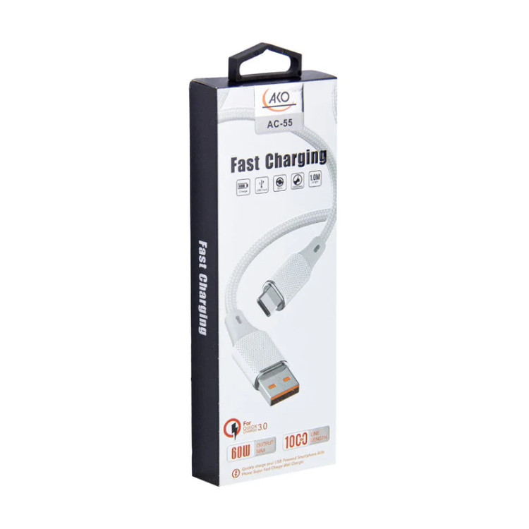 کابل تبدیل USB به USB-C آکو مدل AC-55 طول 1 متر