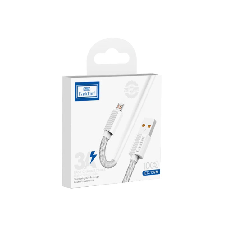 کابل تبدیل USB به MicroUSB ارلدام مدل EC-137M 3A طول 1 متر