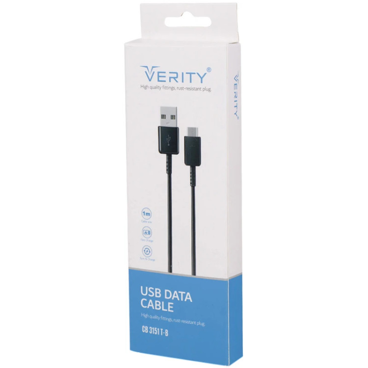 کابل تبدیل USB به microUSB وریتی مدل CB3151T طول 1 متر