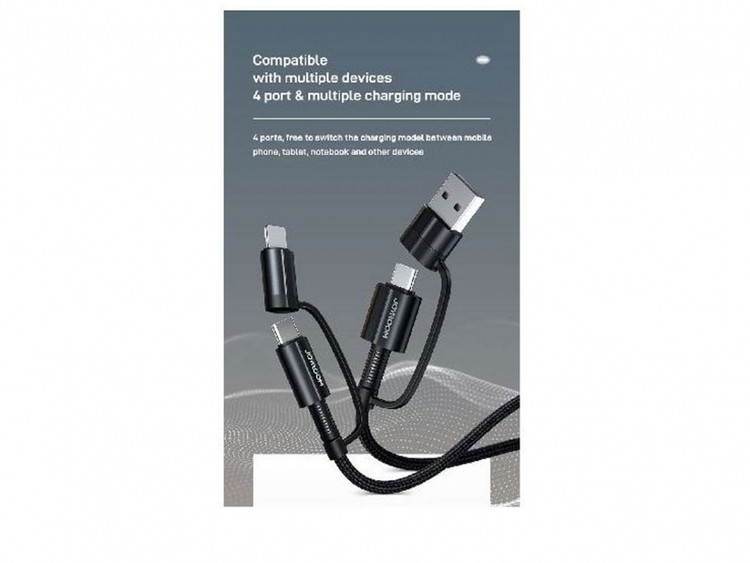 کابل چندمنظوره تایپسی و لایتنینگ جویروم JOYROOM Multifunctional Cable Type-C To Type-C-Type-C To Iphone G3