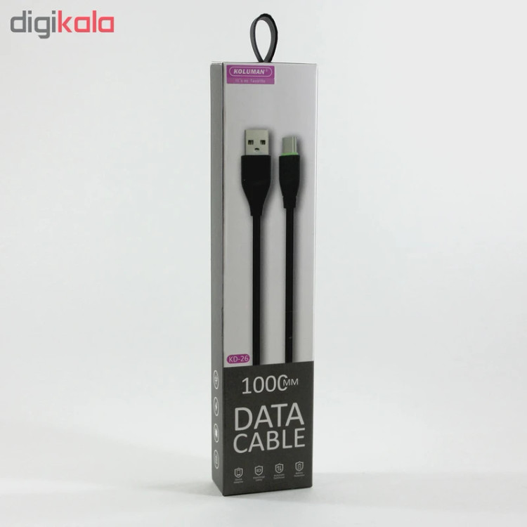 کابل تبدیل USB به koluman MicroUSB مدل KD-26 طول 1 متر