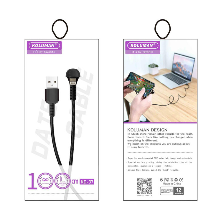 کابل انتقال دیتا و شارژ Micro-USB کلومن (koluman) مدل Kd-37