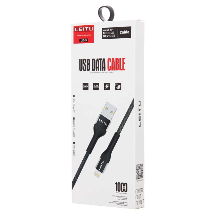 کابل تبدیل USB به لایتنینگ لیتو مدل LD-9 طول 1 متر