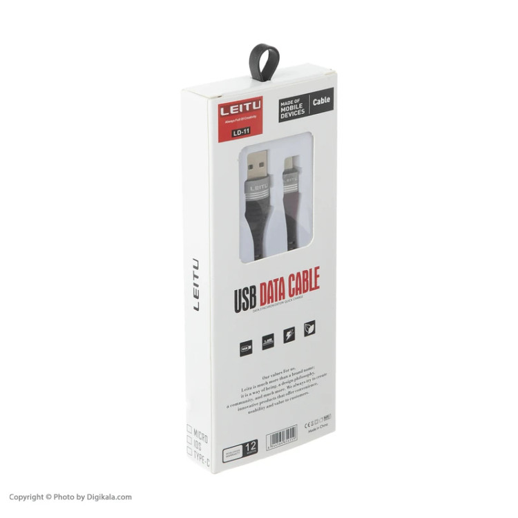 کابل تبدیل USB به microUSB لیتو مدل LD-11 طول 1 متر