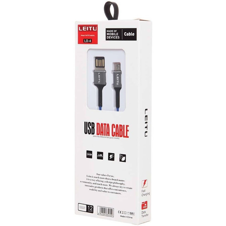 کابل تبدیل USB به Micro-USB لیتو مدل LD-4 طول 1 متر