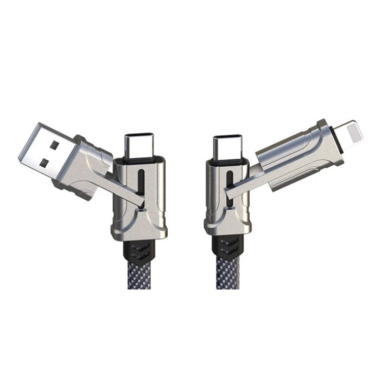 کابل تبدیل USB به لایتنینگ/ USB-C هیسکا مدل LX-30 طول 1 متر