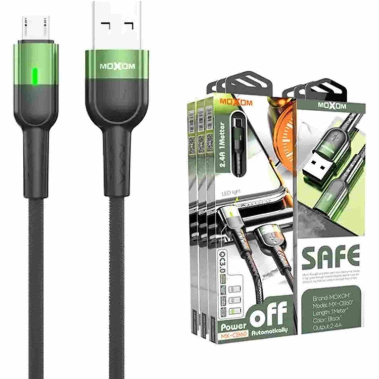 کابل تبدیل USB به microUSB موکسوم مدل CB-60 طول 1 متر