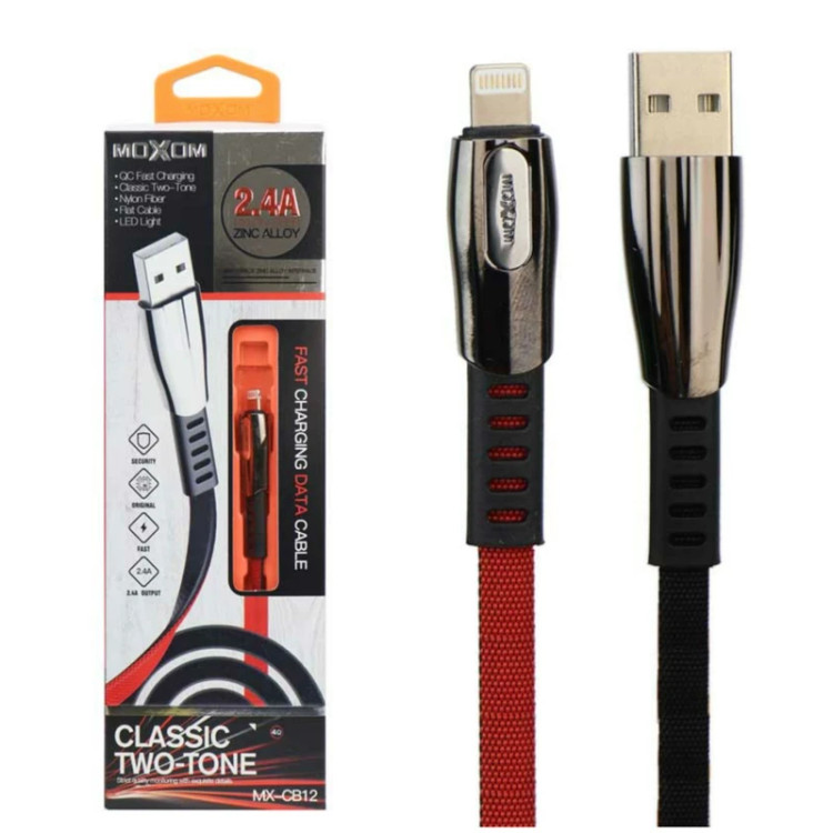 کابل تبدیل USB به لایتنینگ موکسوم مدل CB-12 طول 1 متر
