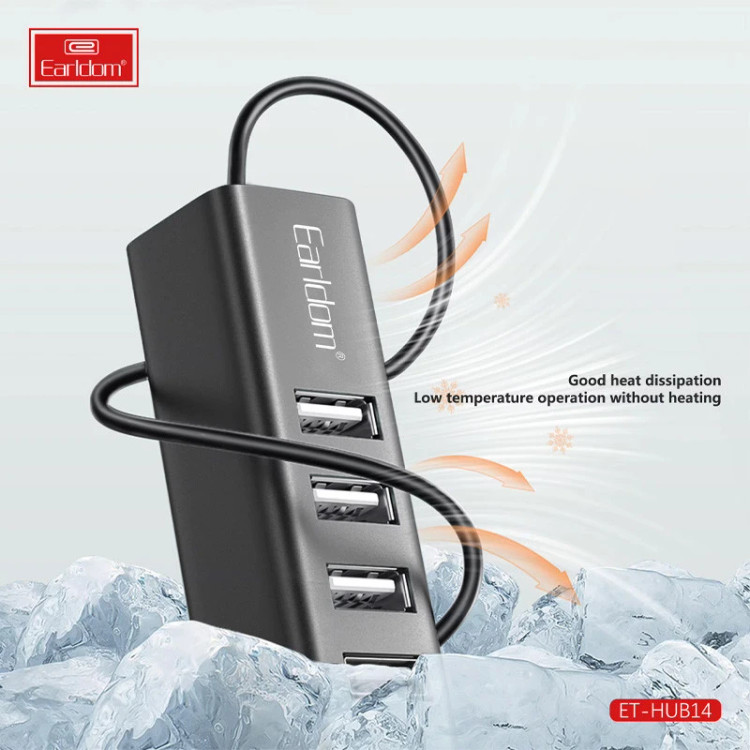 هاب 4 پورت USB ارلدام مدل HUB14