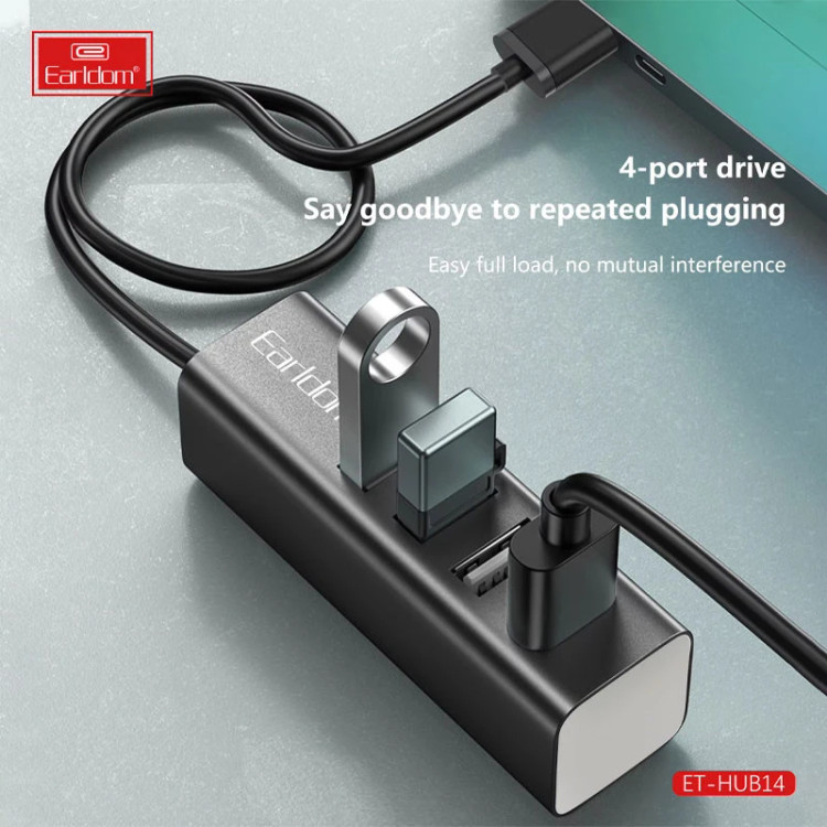 هاب 4 پورت USB ارلدام مدل HUB14