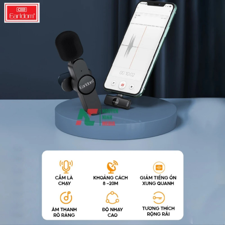 میکروفن بی سیم ارلدام مدل ET-MC3i lighting
