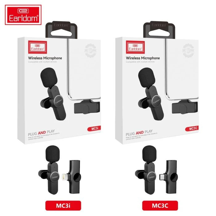 میکروفن بی سیم ارلدام مدل ET-MC3i lighting