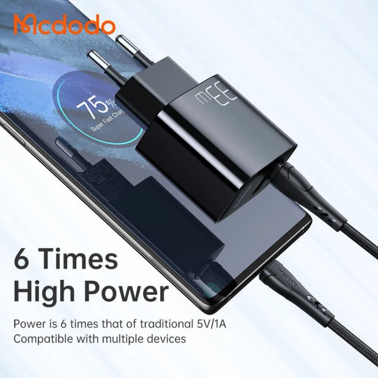 شارژر دیواری مکدودو مدل CH-0922 به همراه کابل تبدیل USB-C