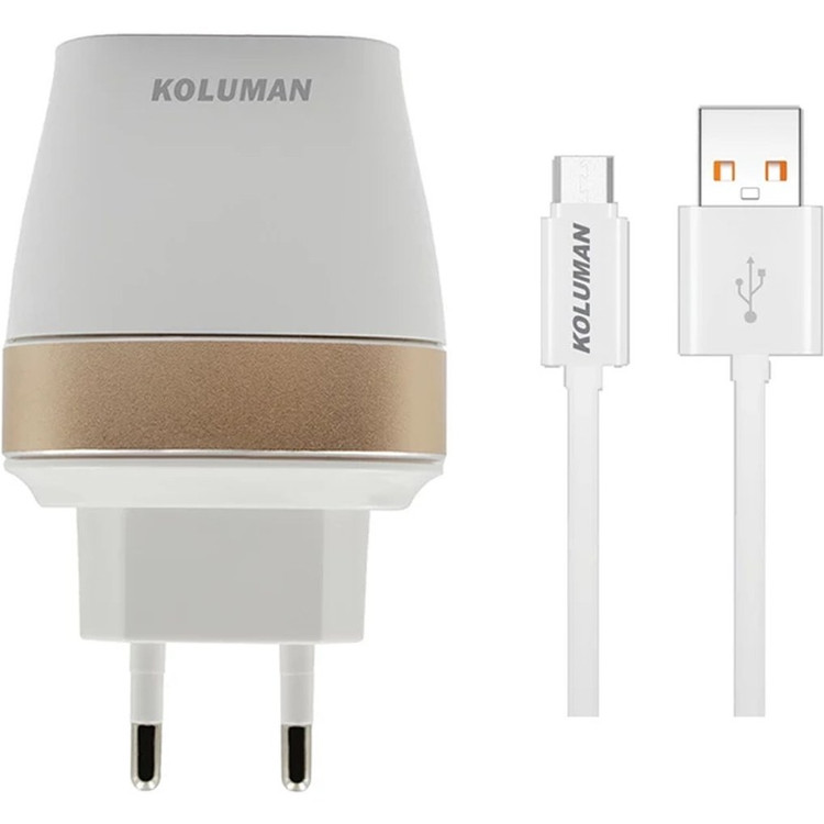 شارژر دیواری کلومن مدل KC-H300 به همراه کابل microUSB