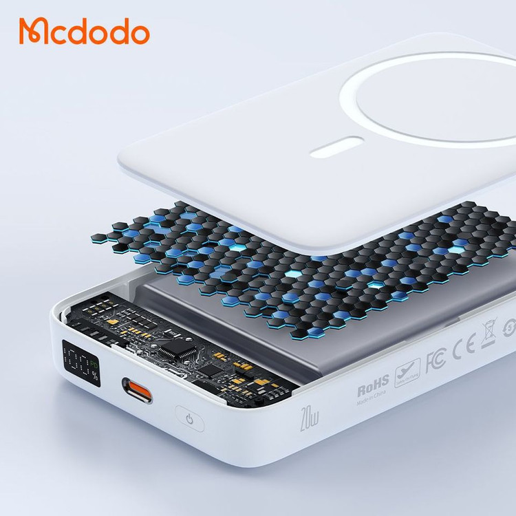 پاوربانک وایرلس مگ سیف 20 وات 10000 مک دودو مدل MCDODO mc-510 به همراه کابل شارژ