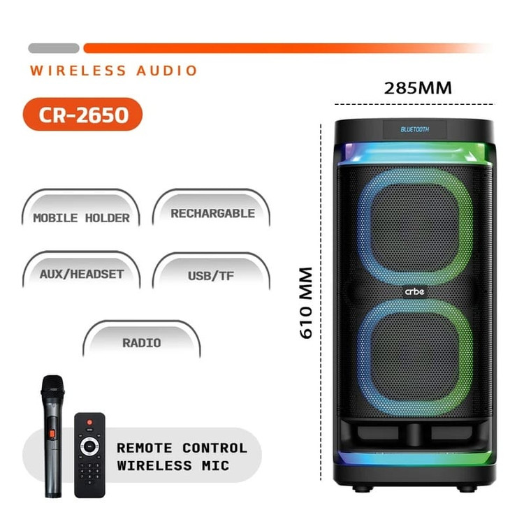 اسپیکر بلوتوثی قابل حمل کربی مدل CR2650