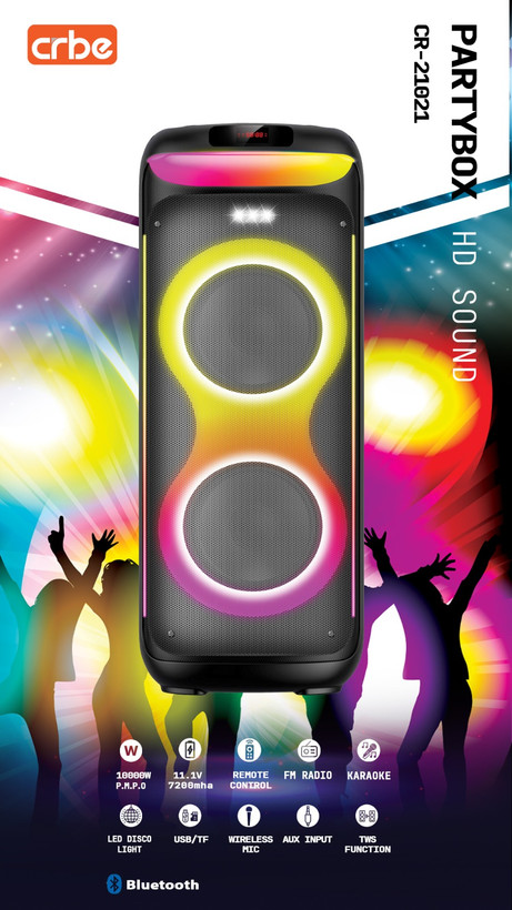 اسپیکر پارتی باکس کربی مدل CRBE CR-21021 Party Box Speaker