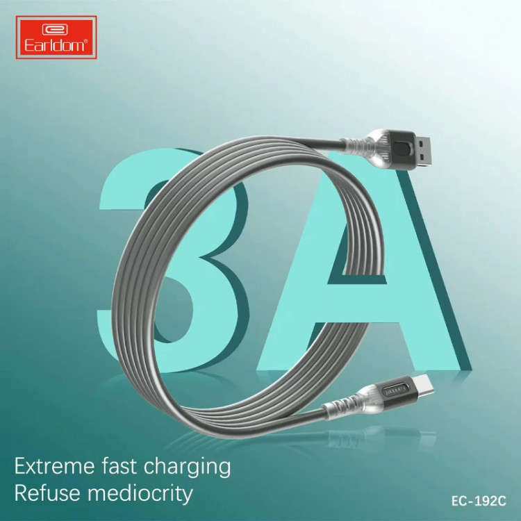 کابل تبدیل USB به USB-C ارلدام مدل EC-192C طول 1 متر