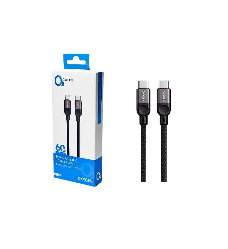 کابل تایپ سی به تایپ سی OXYGEN LX-36 60W