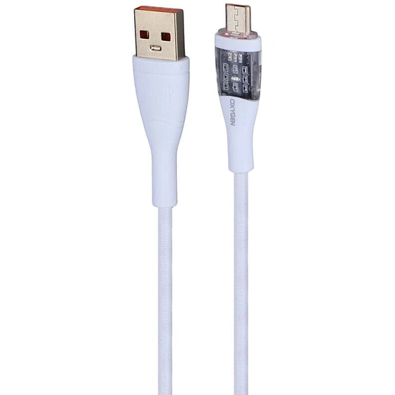 کابل میکرو یو اس بی فست شارژ 3 آمپر اکسیژن LX-24 طول 1 متر