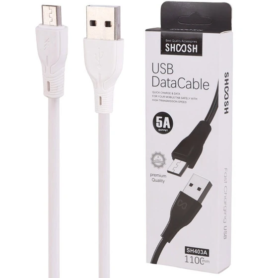 کابل شارژ میکرو شوش Shoosh مدل SH403A - سفید