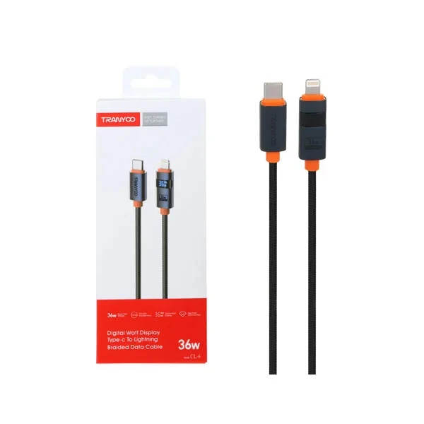کابل تبدیل USB-C به لایتنینگ ترانیو مدل CL6 طول 1 متر