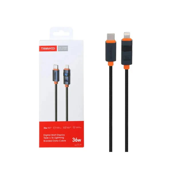 کابل تبدیل USB-C به لایتنینگ ترانیو مدل CL6 طول 1 متر