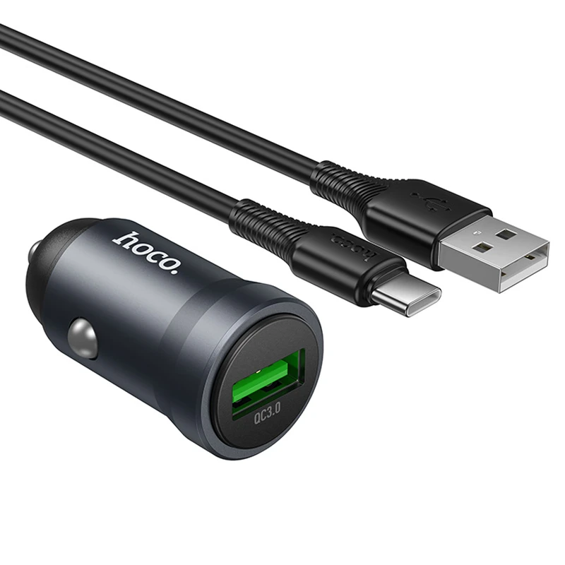 شارژر فندکی به همراه کابل تایپ سی به توان 18W مدل Hoco Z62 (نسخه اورجینال + گارانتی شرکتی)
