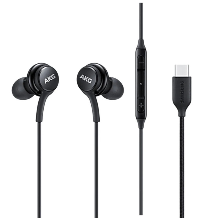 هندزفری مدل AKG-EO-IC100 دو گوشی، با رابط USB Type-C، مناسب برای مکالمه