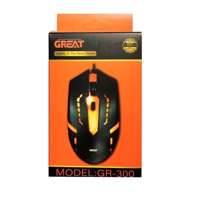 ماوس با سیم گریت مخصوص بازی مدل gr-300