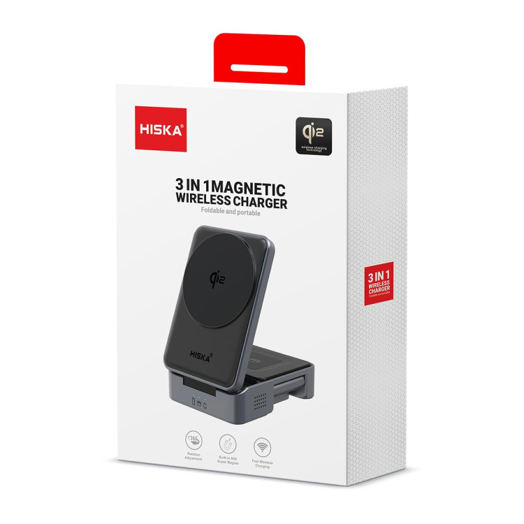 هیسکا شارژر وایرلس 3 کاره هیسکا مدل HR-15