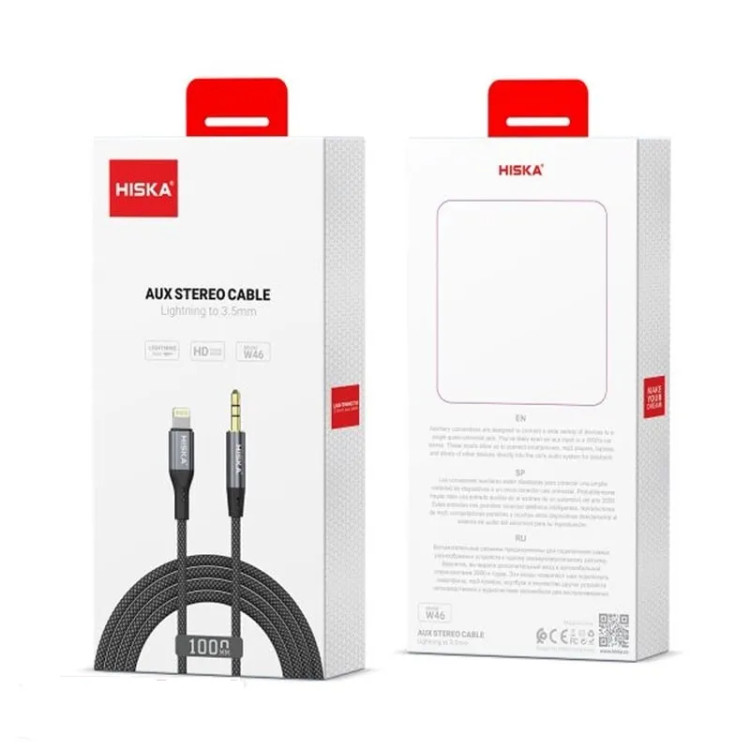 هیسکا کابل Aux To Lightning هیسکا مدل W46